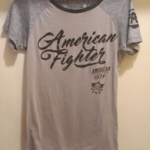 American Fighter Gray Graphic T-Shirt